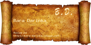 Bara Darinka névjegykártya
